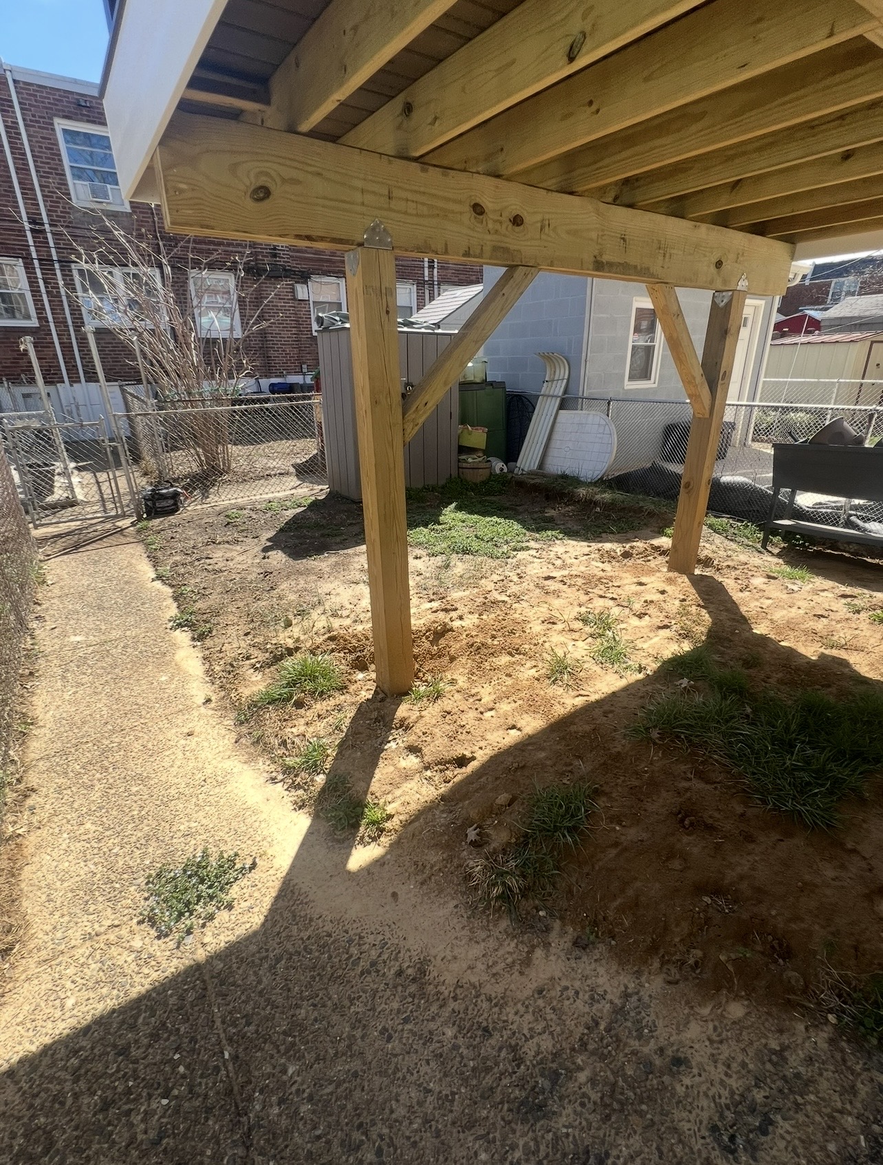 Paver Patio Installation before